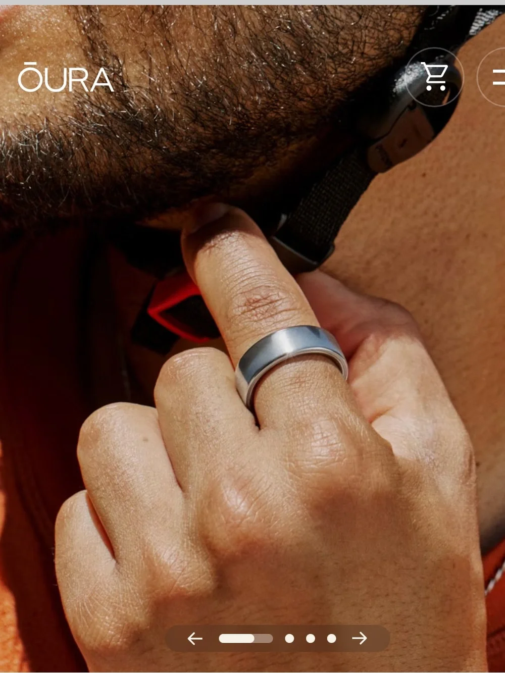 NWT Oura Ring 4 Smart Ring - Silver - Size 7 - Charger Included